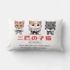 Almofada Lombar Três Gatinhos Ninja