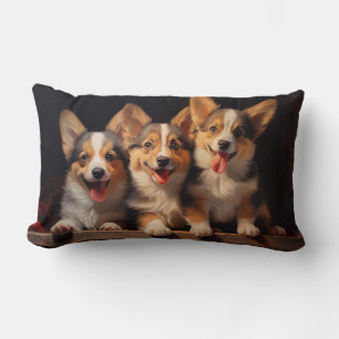 Almofada Lombar Três Pembroke Welsh Corgis