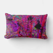 Trippy Abstrato Rainbow Oriental Lily Flowers