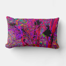 Almofada Lombar Trippy Abstrato Rainbow Oriental Lily Flowers