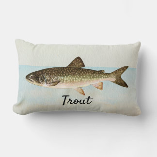 Almofada Lombar Trout Fish Cottage no Exterior Travesseiro