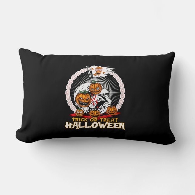 Almofada Lombar Truque De Halloween Ou Tratar Halloweens (Frente)