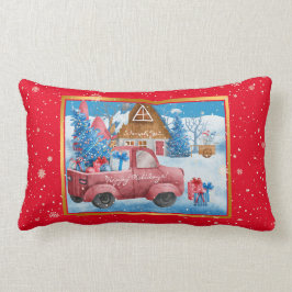 Almofada Lombar Truque de Natal Red Holiday Personaliza