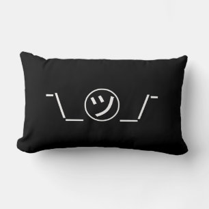 Almofada Lombar Tsu Kana Shrug Emoticon ¯\_ ㋡_/ movimento Japonês 