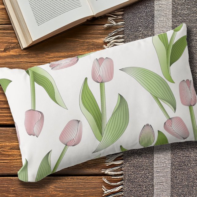 Almofada Lombar Tulipa Rosa Moderna Outdoor (Criador carregado)
