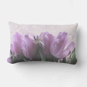 Almofada Lombar Tulipas Roxas Aqua Dragonflies Cushions Lomares
