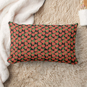 Almofada Lombar Tulipas vermelhas retro, na moda