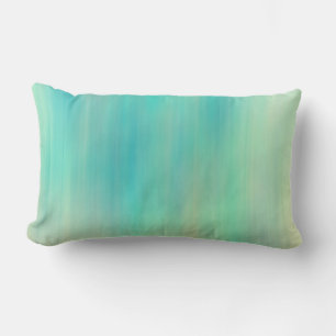 Almofada Lombar turquesa e ombre azul pintada design moderna