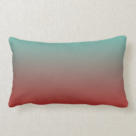 Almofada Lombar Turquesa Vermelho Ombre