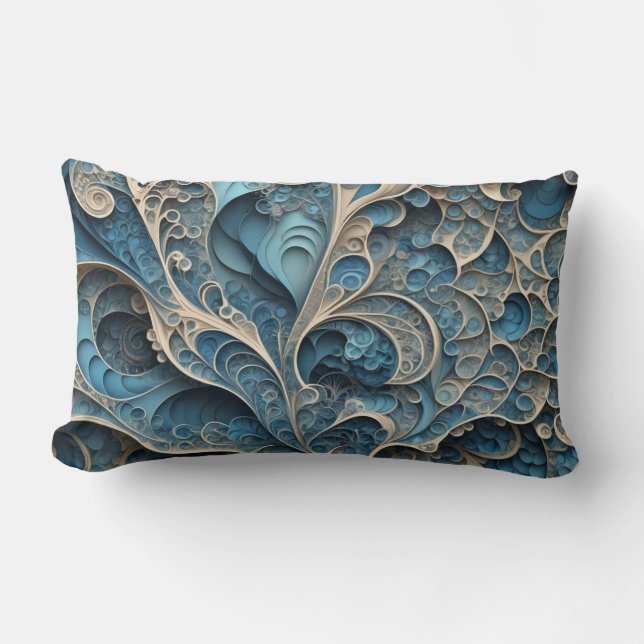 Almofada Lombar Turquoise Filigree (Frente)