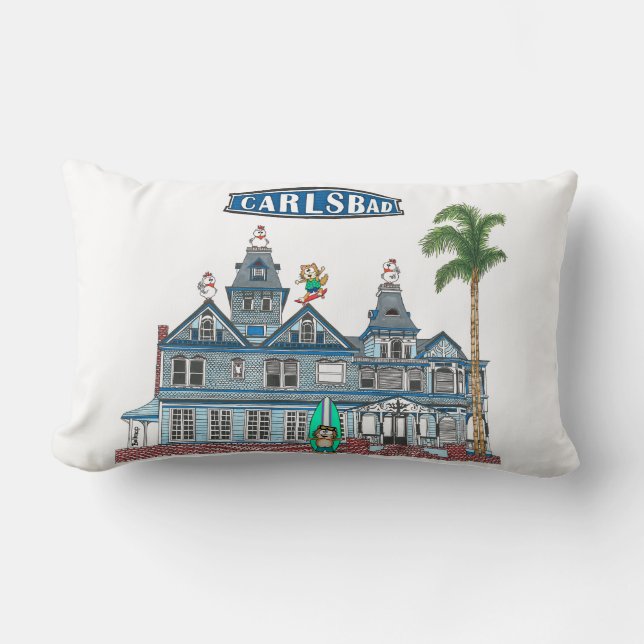 Almofada Lombar Twin Inns Praia Cidade Carlsbad (Frente)