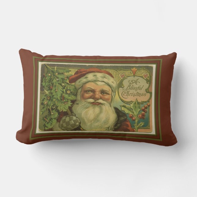 Almofada Lombar Um Natal Feliz Papai Noel (Frente)