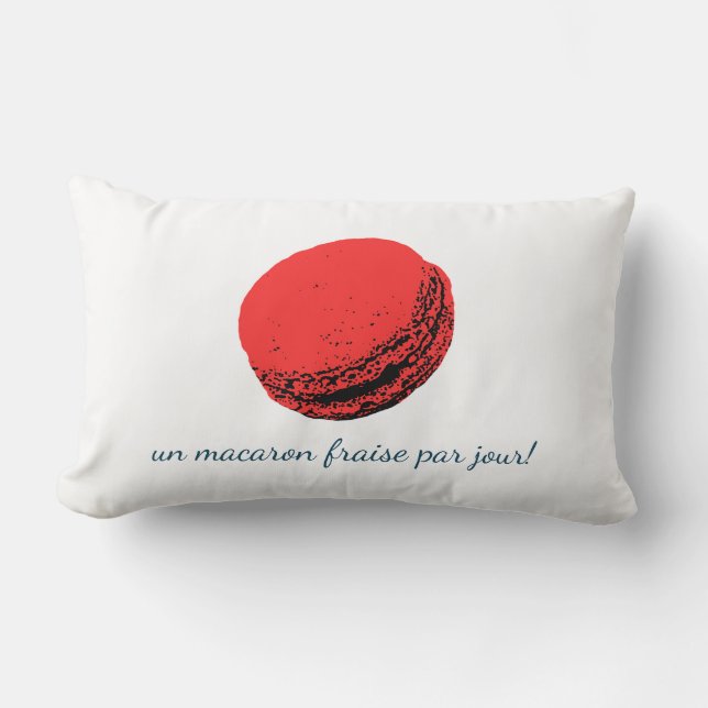 Almofada Lombar un macaron fraise par jour! (Frente)