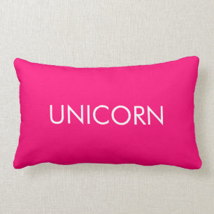 Almofada Lombar "Unicorn" - cor-de-rosa-quente minimalista