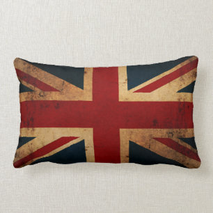 Almofada Lombar Union Jack (o vintage afligido, dobra tomado