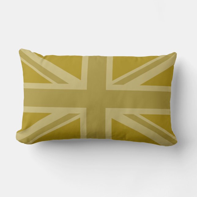 Almofada Lombar Union Jack/ouro da bandeira (Frente)