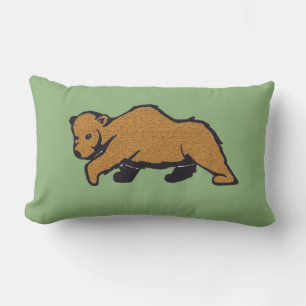 Almofada Lombar Urso Castanho da Floresta Verde