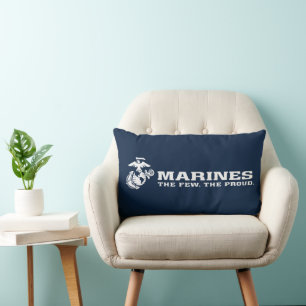 Almofada Lombar USMC O pequeno logotipo orgulhoso - Branco
