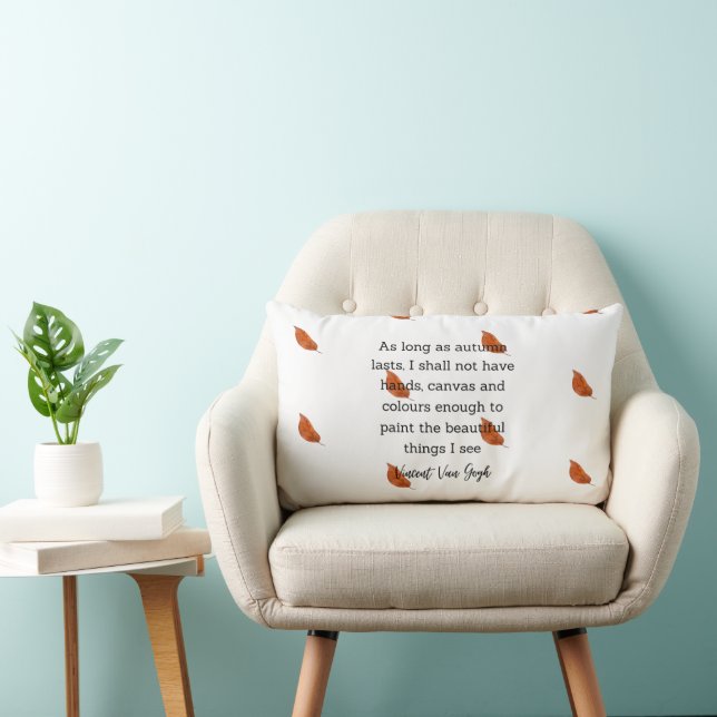 Almofada Lombar Van Gogh Autumn Quote Decor For Home (Cadeira)