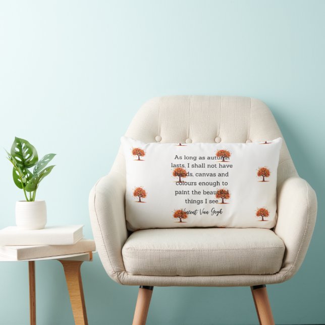 Almofada Lombar Van Gogh Autumn Quote Decor For Home (Cadeira)