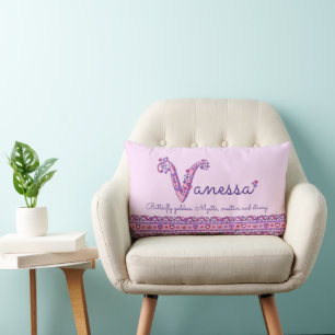 Almofada Lombar Vanessa V nome que significa arte de rabisco