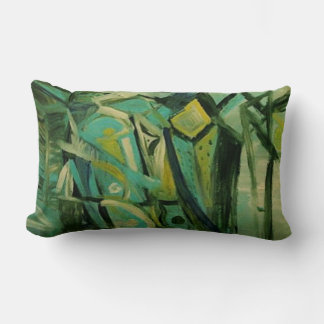 Almofada Lombar Verde Abstrato
