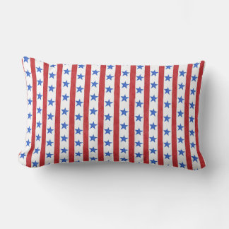 Almofada Lombar Vermelho branco e azul patriótico
