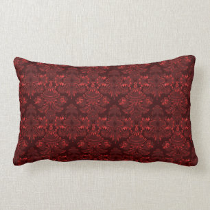 Almofada Lombar Vermelho clássico do Damask