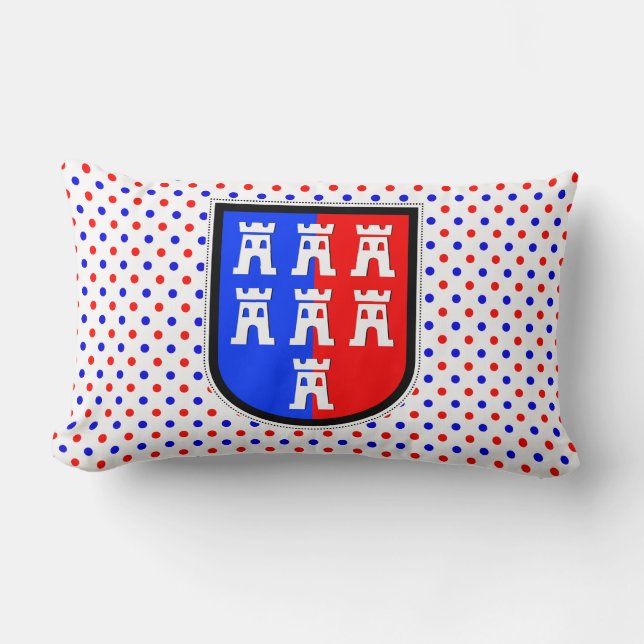 Almofada Lombar Vermelho e Azul, tem que ser (Frente)