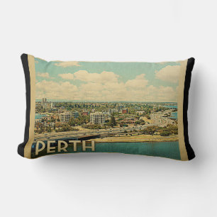 Almofada Lombar Viagens vintage de Perth Austrália