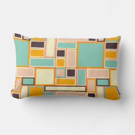 Almofada Lombar Vibrant abstract pattern with rectangles