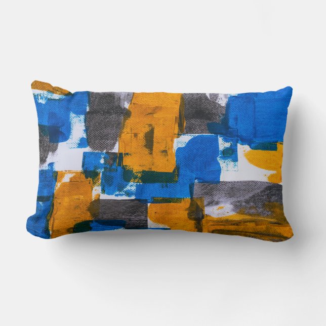 Almofada Lombar Vibrant Geometric Color Block Abstract (Frente)