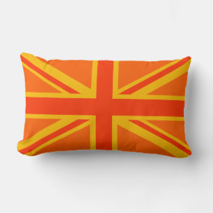 Almofada Lombar Vibrant Orange Union Jack British Flag Swag