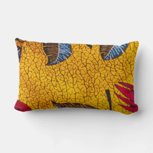 Almofada Lombar Vibrant Yellow Ankara African Wax Print Fabric