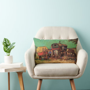 Almofada Lombar Vincent van Gogh - Acampamento de Ciganos Caravana