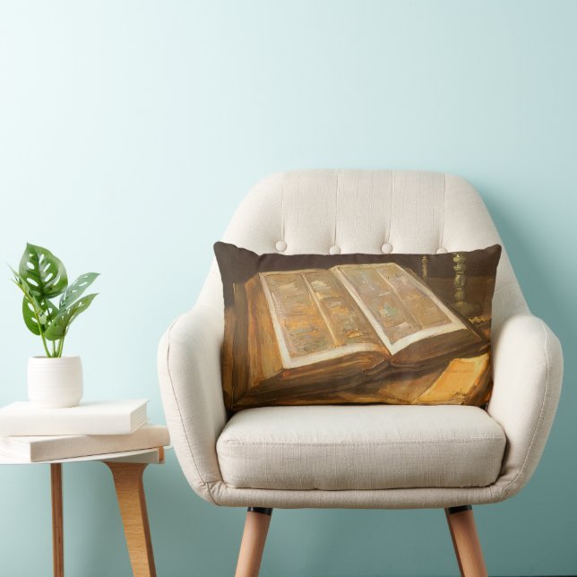 Almofada Lombar Vincent van Gogh - Ainda vive com Bíblia (Cadeira)