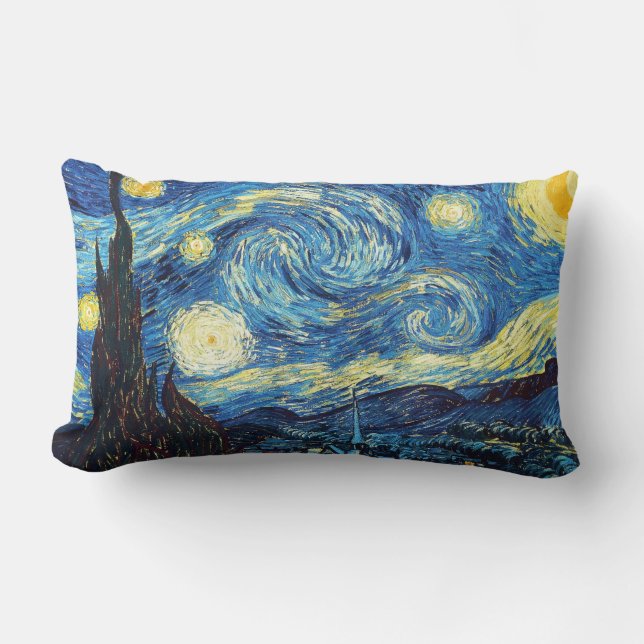 Almofada Lombar Vincent van Gogh - noite estelar (Frente)