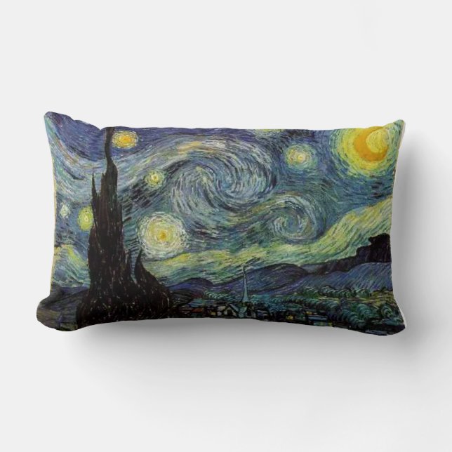 Almofada Lombar Vincent van Gogh, Noite Estrelada (Frente)