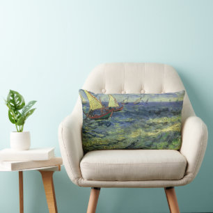 Almofada Lombar Vincent van Gogh - Paisagem Marinha em Saintes Mar
