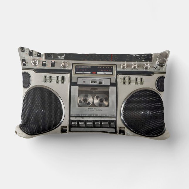 Almofada Lombar Vintage 80s Boombox Ghettoblaster (Frente)