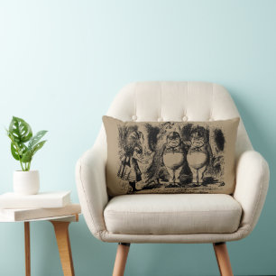Almofada Lombar Vintage Alice no País das Maravilhas, Tweedledum T