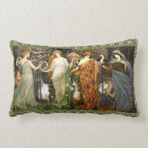 Almofada Lombar Vintage Art Nouveau 4 Seasons de Walter Crane