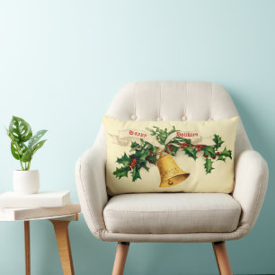 Almofada Lombar Vintage Bell, Mistletoe Holly