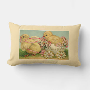 Almofada Lombar Vintage Doce Pintinhos Fluffy Páscoa