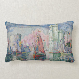 Almofada Lombar Vintage Entrée du port de la Rochelle Paul Signac