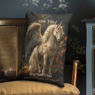 Almofada Lombar Vintage Fairytale Forest Unicorn Fantasy