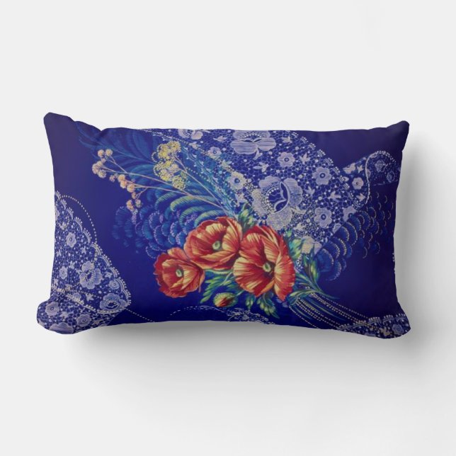 Almofada Lombar Vintage Floral Lace (Frente)