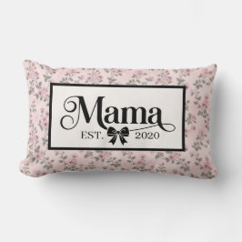 Almofada Lombar Vintage Floral Rosa Presente Personalizado para a