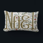 Almofada Lombar vintage frenage christmas poinsettia joyeux noel<br><div class="desc">vintage french christmas poinsettia chique joyeux noel acessórios da casa. Trendy na moda vintage decorações de natal francês.</div>