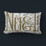 Almofada Lombar vintage frenage christmas poinsettia joyeux noel<br><div class="desc">vintage french christmas poinsettia chique joyeux noel acessórios da casa. Trendy na moda vintage decorações de natal francês.</div>